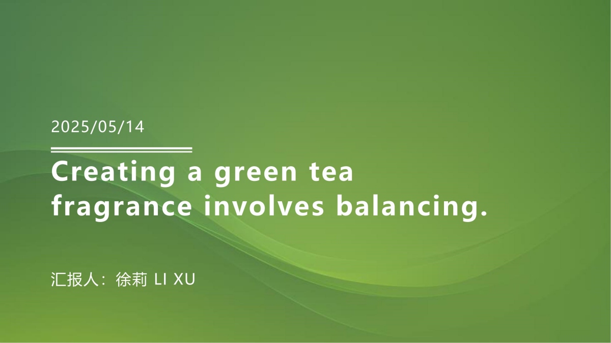 Elenco degli ingredienti per la fragranza del tè verde